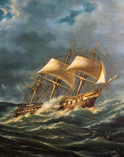 The Princie Umberto steamship with screw propeller, launched August 22 by Italian School