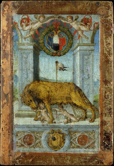 The She-Wolf Suckling Romulus and Remus by Italian School