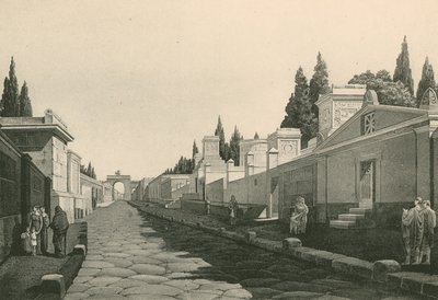 The Street of the Tombs as it was by Italian School