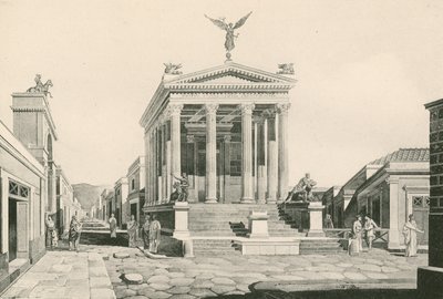 The Temple of Fortune as it was by Italian School