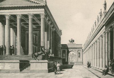 The Temple of Jove and the Arch of Nero as they were by Italian School
