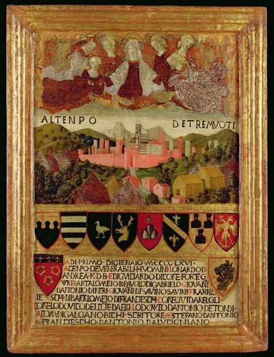 The Virgin Protecting Siena from the Earthquake of 1466 by Italian School