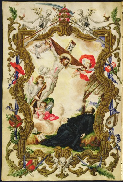 The Death of the Religious, from a Mariegola of the Lay Guild of the Buona Morte, c.1712-14 by Italian School