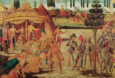 The first meeting of Darius and Alexander the Great by Italian School