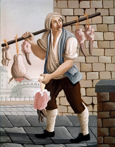 The Itinerant Butcher Selling Heads of Veal by Italian School