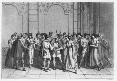 The Manner in Which the Incas Married the Princes du Sang, c.1820 by Italian School