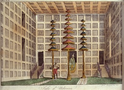 The throne hall of Lopburi Palace where King Narai the Great met with French ambassadors by Italian School