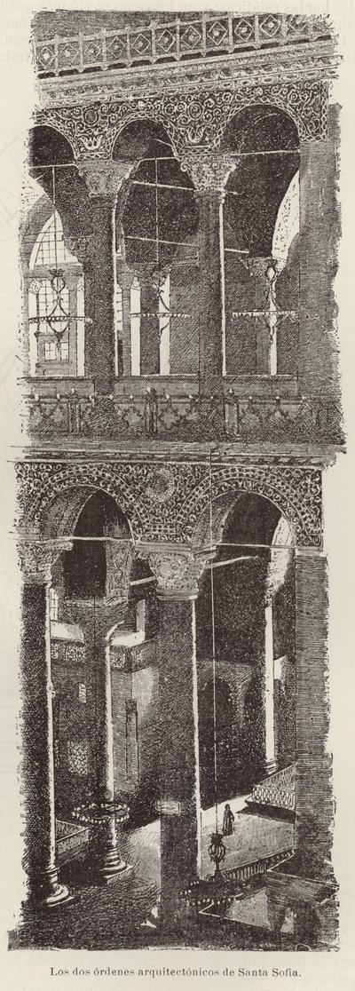 The Two Architectural Orders of Santa Sofia by Italian School