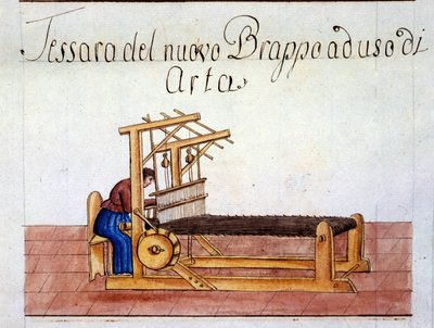 The weaving of wool. 1807. Archivio di stato de Milan by Italian School