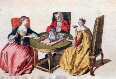 Three Venetian Nobles Enjoying a Chocolate by Italian School
