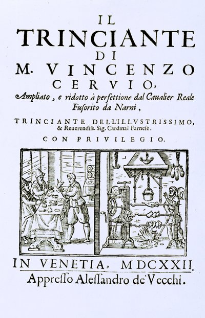 Titlepage of an Italian Cookery Book, Published in Venice, 1622 by Italian School