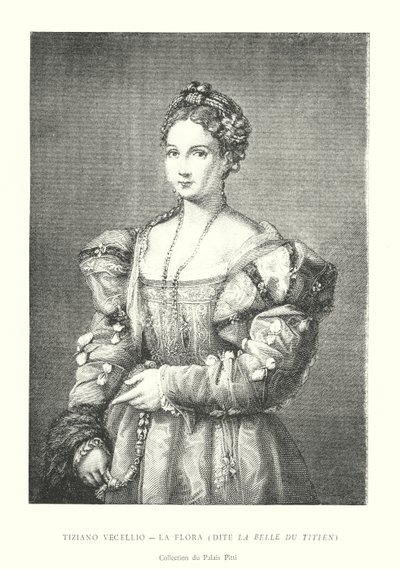 Tiziano Vecellio, La Flora, Called The Beauty of Titian, Collection of the Pitti Palace by Italian School