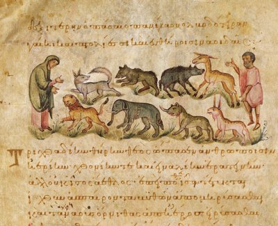 Treatise on the Many Animal Species that Inhabit the Earth, Illustration from the Cynegetica by Oppian by Italian School