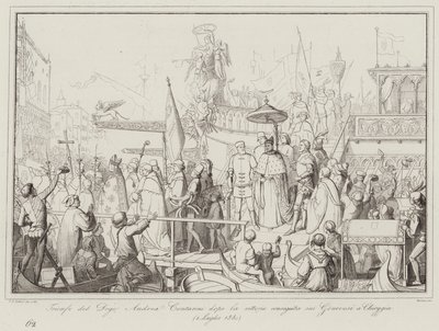Triumph of Doge Andrea Contarini after the victory over the Genoese at Chioggia by Italian School