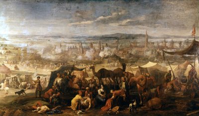 Turks Encampment Near Vienna During Siege in 1683. Vienna, Arsenal Museum by Italian School