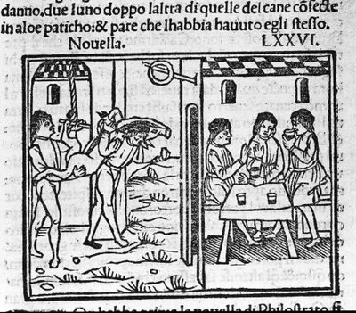 Two Men Carrying a Pig, Illustration for 