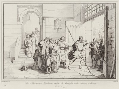 A Venetian Merchant Saves the Family of Historian Nicetas by Italian School