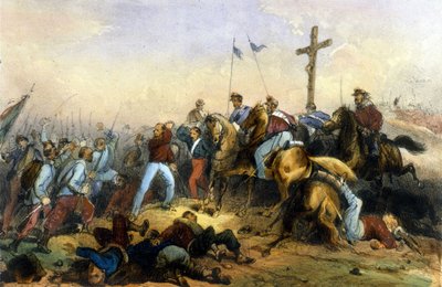 Unification of Italy: Battle of Milazzo in Sicily on 20/07/1860. Giuseppe Garibaldi