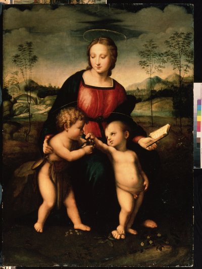 Virgin and child with John the Baptist as a Boy by Italian School