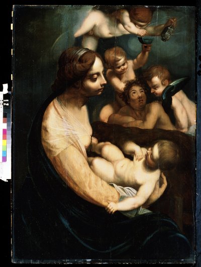 Virgin and Child with Angels by Italian School