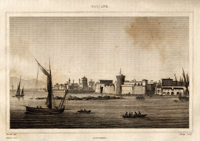 View of Livorno in Tuscany by Italian School