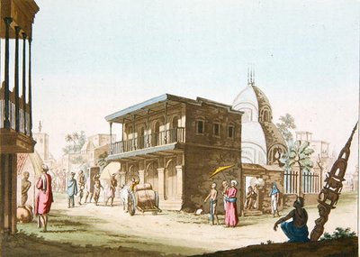 View of a Street in Calcutta, from Le Costume Ancien et Moderne by Italian School