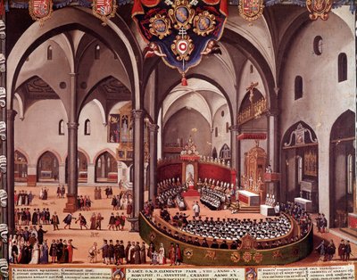 View of the Council of Aquileia in 1596 by Italian School