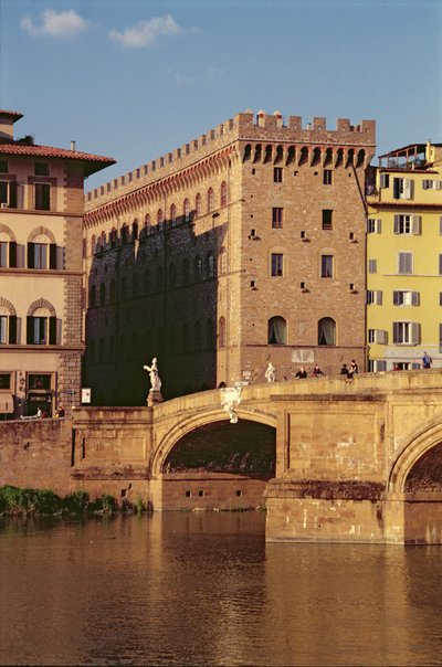 View of the Museo Ferragamo and Ponte Santa Trinita by Italian School