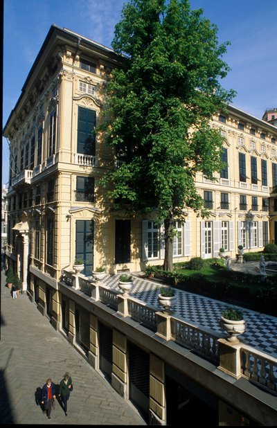 View of the Palace Bianco (or Palace of Luca Grimaldi) built in 1530 and 1540 in Genoa, Italy by Italian School