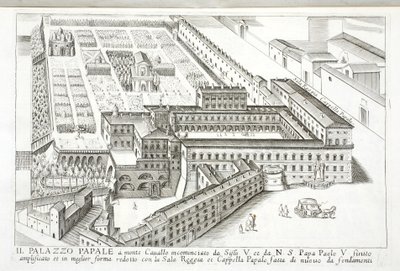 View of the Papal Palace at Monte Cavallo by Italian School