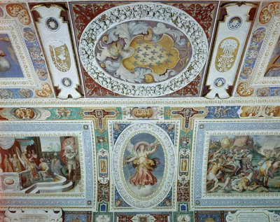 View of the Sala dei Fasti Farnese (Hall of the Splendors of the Farnese) (detail) by Italian School