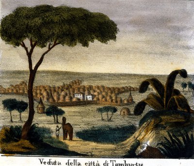 View of the city of Timbuktu in Mali in the 19th century by Italian School