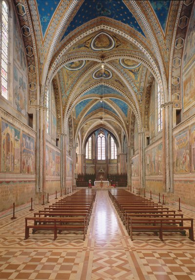 View of the interior of the Upper Church by Italian School