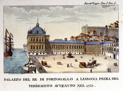 View of the Royal Palace in Lisbon Before the Earthquake of 1755 by Italian School