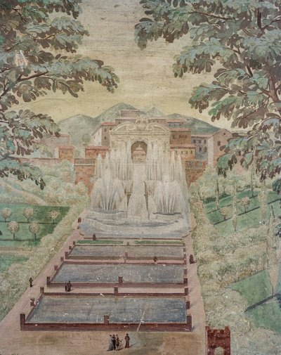 View of the Water Organ and the Fountain of Neptune by Italian School