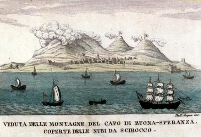 Views of the mountains of Cape of Good Hope by Italian School
