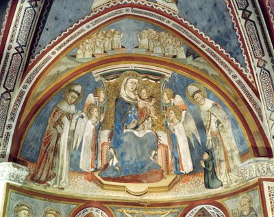 Virgin and Child surrounded by Saints on the apse of the Chapel of Our Lady by Italian School