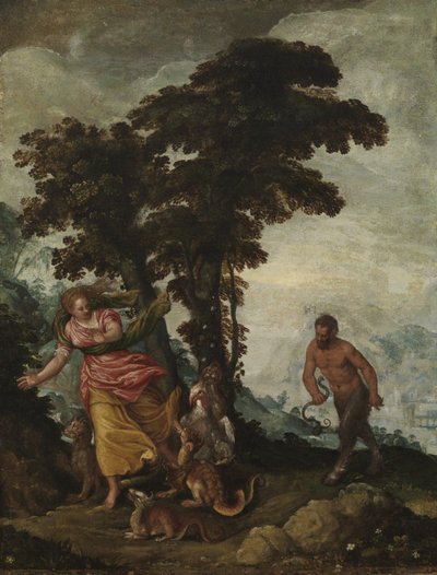 Virtue pursued by Vice, c.1570-1600 by Italian School