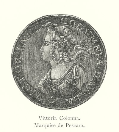 Vittoria Colonna, Marquise of Pescara (engraving) by Italian School