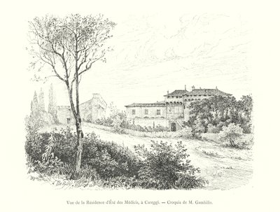 View of the Medici Summer Residence, Careggi, Sketch by M Gambillo by Italian School