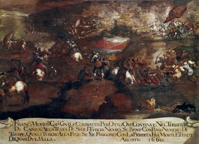 War of Candia: Battle of Chania by Italian School