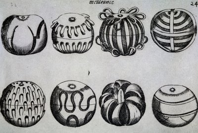 Ways to Chop Fruit, Illustration from Li tre trattati di messer Mattia Giegher bavaro di Mosburc by Italian School