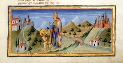 The Naked Figure of St. Francis Receives the Benediction of the Bishop of Assisi, from 