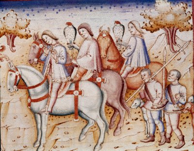 Young Gentlemen of the Aristocracy Hunting the Falcon by Italian School