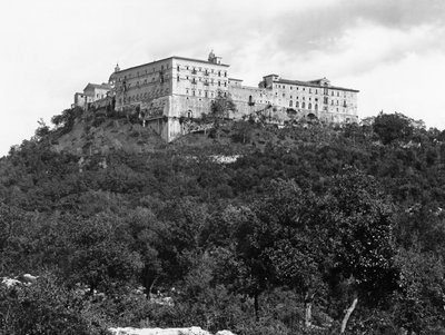 General view of the abbey exterior on Monastery Hill by Italian School Italian School