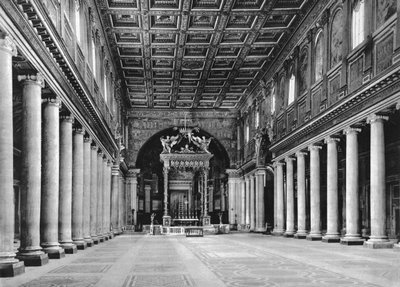 Interior view of the main nave by Italian School Italian School