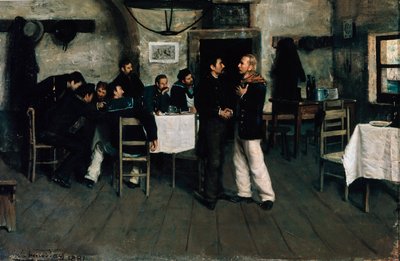 Meeting of Giuseppe Garibaldi and Giovanni Battista Cuneo at Taganrog, port on the Black Sea in 1833 by Italo Nunes Vais