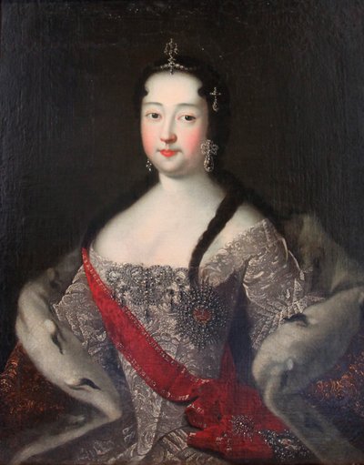 Portrait of the Tsesarevna Anna Petrovna, 1740s by Ivan Adolsky