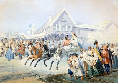 Wedding Scene by Ivan Alexandrovich Golyshev