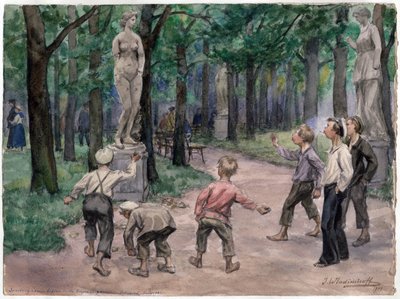 Sporting Competition in the Imperial Gardens, Saint Petersburg by Ivan Alexeyevich Vladimirov